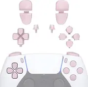 eXtremeRate Replacement D-pad R1 L1 R2 L2 Triggers Share Options Face Buttons, Cherry Blossoms Pink Full Set Buttons Compatible with ps5 Controller BDM-030 BDM-040 BDM-050 - Controller NOT Included