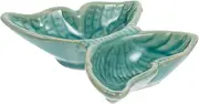 Cabilock Practical Sauce Plate Dual-Sided Essential Oil Dish Bowl Ceramic Craft Plate