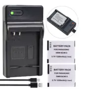 2x Battery +Charger for Panasonic Lumix BCM13 DMC-FT5 / TS5 / TZ40 / TZ41 / TZ61
