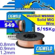 5kg / 15kg CIGWELD Weldskill Solid Mig Gas Wire 0.8mm .9mm 1.2mm Welding, WS5009