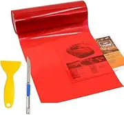 12” X 48” Tint Vinyl Film Sticker Sheet Roll for Car Headlight, Tail Lights, Fog Lights with Squeegee + Cutter (Glossy Red)