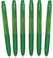 Uni-Ball Signo UMN-155-07 Gel Ink Retractable Rollerball Pen - 0.7mm Fine - Green Ink - Pack of 6