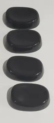 Chinese Chopstick Rest black Indented ceramic 4 pieces made in China
