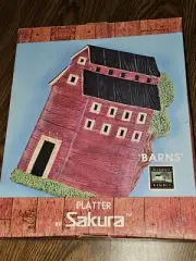 Sakura Warren Kimble Barn Tray 12 1/8" New In Box Platter Folk Art Rural America