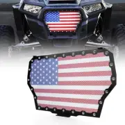 Automotive Black Steel Grille with U.S. Flag Mesh Grill for 2017-2018 Polaris RZ