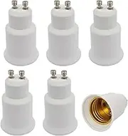 E-Simpo® 6-Pack GU10 to E26/E27 Adapter, Lamp Base Converter, Holder Adapter - Install E26/E27 Lamps into GU10 Socket