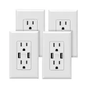 USB Outlet High Speed Charger Total 4.8A Quick Charging Capability, Child Pro...