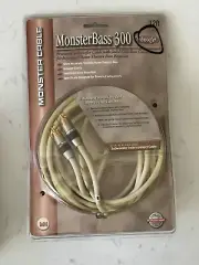 Monster Cable Bass 300 Subwoofer Cable 12ft 4M Sub Interconnect Cable Sealed