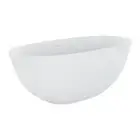 1550mm Sasso Oval Matte White Stone Freestanding Bath