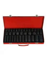 [Giantz] 1/2 Drive Impact Socket Set with Case 35 Piece 8-32mm in Black