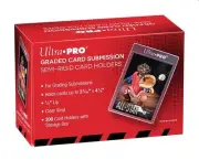 (100) Ultra-Pro Graded Card Submission Semi Rigid Holders Large Size For Grading