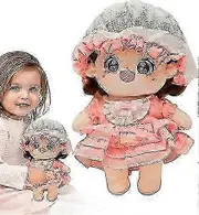 Plush Doll, Plush Doll Toy - Cute Plush Toys - Plush Dolls For 20cm, Soft Plush Figures For, Small Dressed Doll Toys