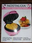Nostalgia MyMini Pink Heart Non-Stick Waffle Maker- 5” plate 550 Watts NIB