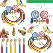 HVAC AC Refrigerant Charging Hoses Diagnostic Manifold Gauge Set R410A R22 R404