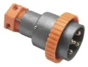 Wilco STRAIGHT MULTI PHASE PLUG WILP532 500V 32A 5-Round Pin, Aluminium