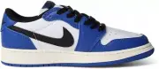 Jordan Grade School 1 Retro Low OG Sneakers Size 6.5Y,White/Black/Game Royal