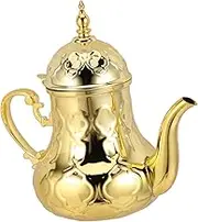 Angoily Elegant Gold Coffee Kettle Handle 1.2l Stainless Steel Teapot for Tea House