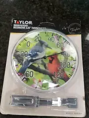 Taylor 5639 5.25 Inch Diameter Indoor/Outdoor dial Thermometer With Birds