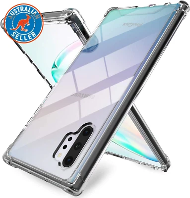Galaxy Note 10+ Plus/5G Case Clear, Slim Hybrid Crystal Clear TPU Cover with Rei
