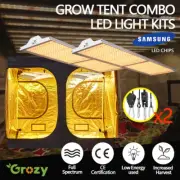 GROZY 2 x GR 2000 LED Grow Light Kits Hydroponics 2x2x2M Grow Tent Setup Combo
