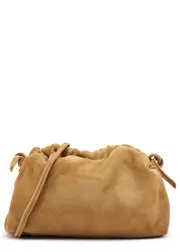 Mansur Gavriel Cloud Mini Suede Clutch - Caramel One Size