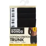 Bonds Mens Cotton Stretch Trunks Size Extra Large Assorted 3 pack