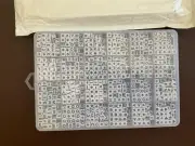Quefe 1440pcs Acrylic Letter Beads White Cube Sorted Alphabet Beads for Jewelry