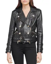 L'Agence Billie Belted Leather Jacket