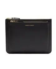 zip-up leather wallet One size Black