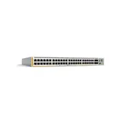 Allied Telesis 48-port PoE+ 10/100/1000T stackable L3 switch with 4 x SFP+ ports and 2 fixed power supplies AU Power Cord