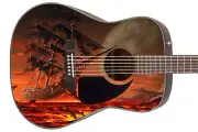 Guitar Skin Axe Wrap Re-skin Pirate Ship Ghost Right Handed Acoustic Guitar 276