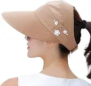 [HINDAWI] Sun Hats for Women Wide Brim Sun Hat UV Protection Caps Floppy Beach Packable Visor