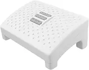 DINHEAROM 1Pc White Foot Rest Stool for Office Desk Ergonomic Foot Support Tool for Comfortable Sitting Non Slip Footstool for Home Work Use