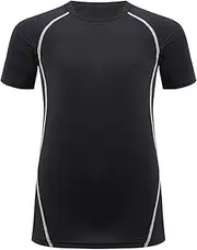 [FEESHOW] Boys Sport T-Shirt Quickly Dry Base Shirt Training Top Athletic Shirt Gym Badminton Sportwear