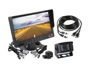 Elinz 7" HD Monitor 4PIN System CCD Reversing Camera Kit Trailer Cable MIC 12V 24V