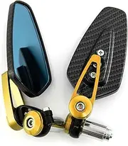 Motorbike Mirrors Universial 7/8" 22mm Motorcycle Aluminum Motorcycle Rearview Mirrors Bar End Mirror Motorbike Handlebar Side Rearview Mirrors Handlebar Mirror(1)
