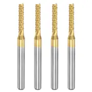 1/8" Shank 2.2mm x 12mm Titanium Coated Carbide End Mill CNC Router Bits 4pcs
