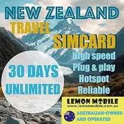 Lemon Mobile New Zealand Travel SIM Card 15 Days Unlimited Data with 600MB High-Speed Daily | Hotspot Supported | Spark Networks | Plug and Play SIM for Long-Term Visitors