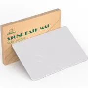 STONE BATH MAT for Bathroom Absorbent Quick Dry White 23.5"x15" DREAVIO
