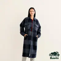 在飛比找momo購物網優惠-【Roots】Roots女裝-率性生活系列 羊毛長版襯衫外套