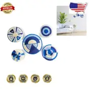 Versatile 5-Piece Boho Wicker Wall Basket Set for Bedroom and Kitchen Decor