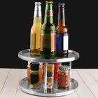 2 Layer Lazy Susan Turntable Tabletop Stand for Kitchen Dining Table Pantry