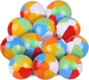 12" Beach Balls Bulk - Inflatable Swimming Pool Toys for Kids Birthday Party Sup
