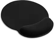 AILRINNI Ergonomic Mouse Pad - Wrist Support Pad with Pain Relief Memory Foam,Non-Slip Rubber Base, Black Mousepad: for Office Home,Laptop,Computer Notebook and Laptop (Black)