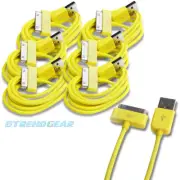 6X 10FT 30-PIN USB SYNC DATA POWER CHARGER YELLOW CABLE IPHONE IPOD TOUCH IPAD