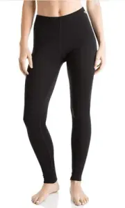 MERIWOOL Womens 100% Merino Wool Base Layer Thermal Pants 400 Black Size Medium