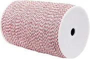 Giantz Electric Fence Wire 2000m Polywire, Fencing Supplies Roll Energiser Insulator, 2.3mm Width 9 x 0.15MM Strand Stainless Steel 4.8Ω Electrical Resistance Conductor