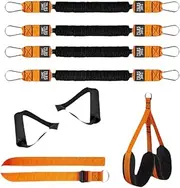 Pull Up Assistance Bands Set of 4 with Adjustable Features and Foot Rest