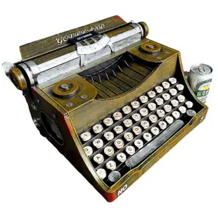 【PiNYU 品柚生活傢飾館】打字機模型(復古工業風鐵質大型打字機擺件裝飾擺飾品 攝影道具 模型 店面擺飾)