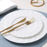 在飛比找樂天市場購物網優惠-盤子陶瓷平盤牛排盤西餐盤純白餐盤個性創意碟子家用日式簡約盤子